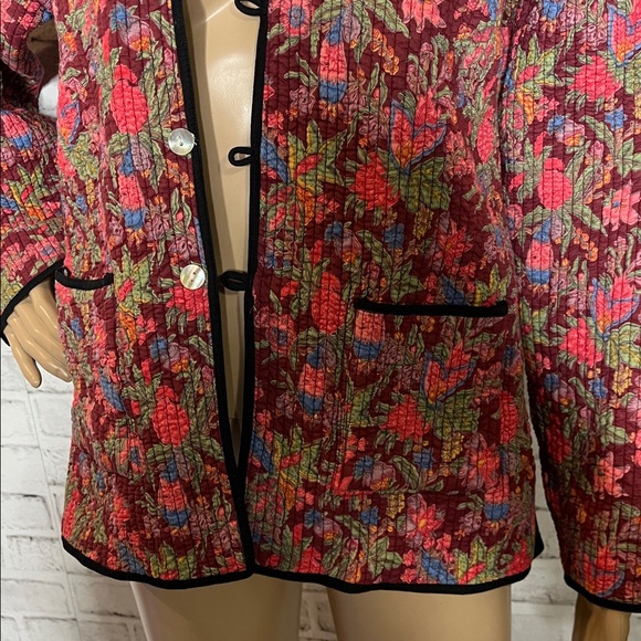 Orvis reversible quilted floral jacket - Picture 3 of 5